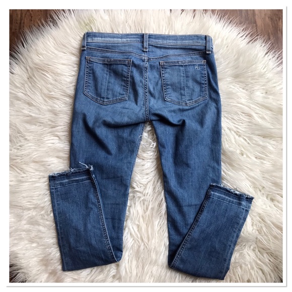 Rag & Bone Ankle Skinny Fit Jeans Mid Rise Blue Denim Size 26 - Picture 9 of 12
